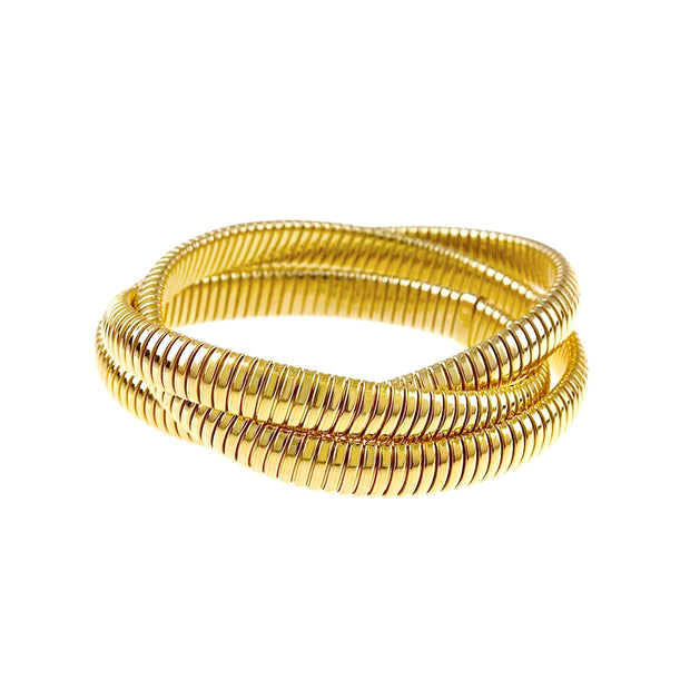 18k Yellow Gold Stretch Slip-on Bracelet