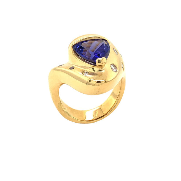 Gordon Aatlo Legacy Collection; 18k Tanzanite and Diamond Ring