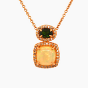 Opal and Tsavorite Necklace