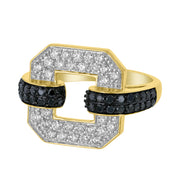 14K Yellow Gold Diamond Pave' Ring