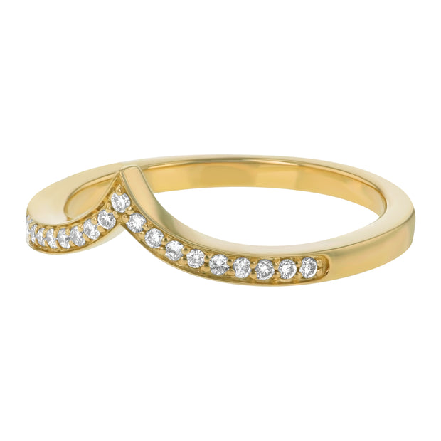 14K Yellow Diamond Crown Style Ring