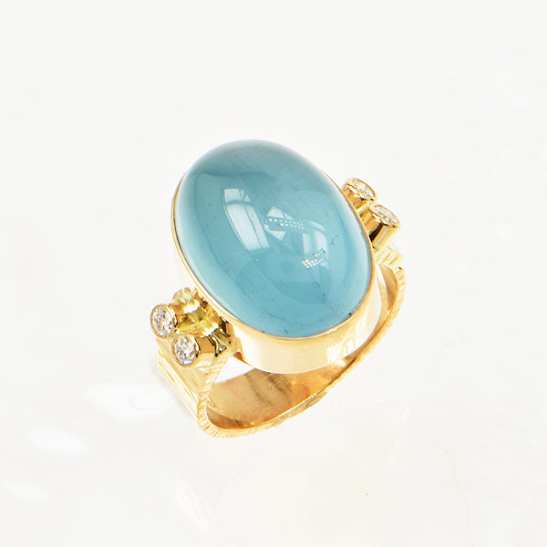 Michael Baksa 14K Gold Aquamarine Ring