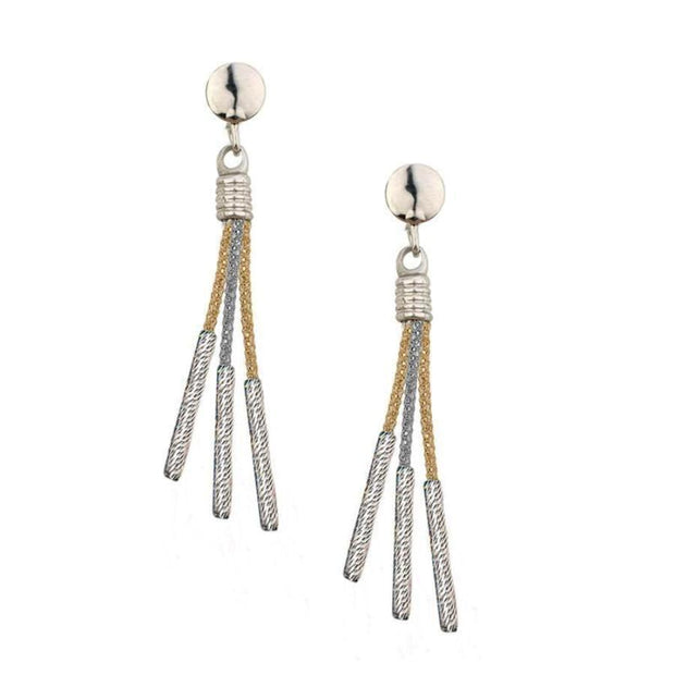 Frederic Duclos Tri-Colored Drop Earrings - Aatlo Jewelry Gallery