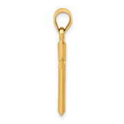 10K Yellow Gold Hollow Cross Pendant