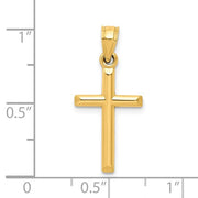 10K Yellow Gold Hollow Cross Pendant