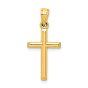 10K Yellow Gold Hollow Cross Pendant