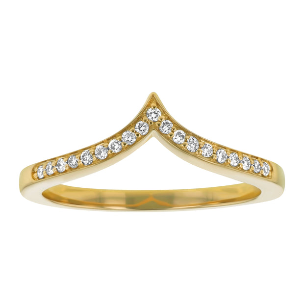 14K Yellow Diamond Crown Style Ring