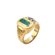 Gordon Aatlo Legacy Collection 14k Opal and Diamond Unisex Ring