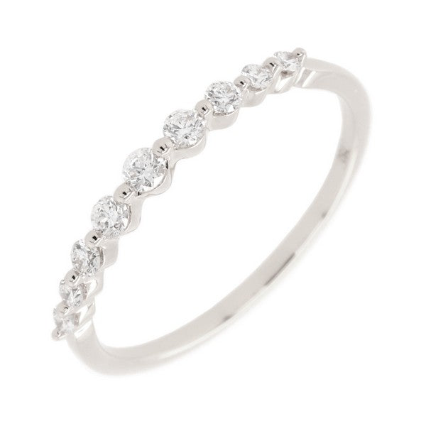 14k White Gold Diamond Stacking Band