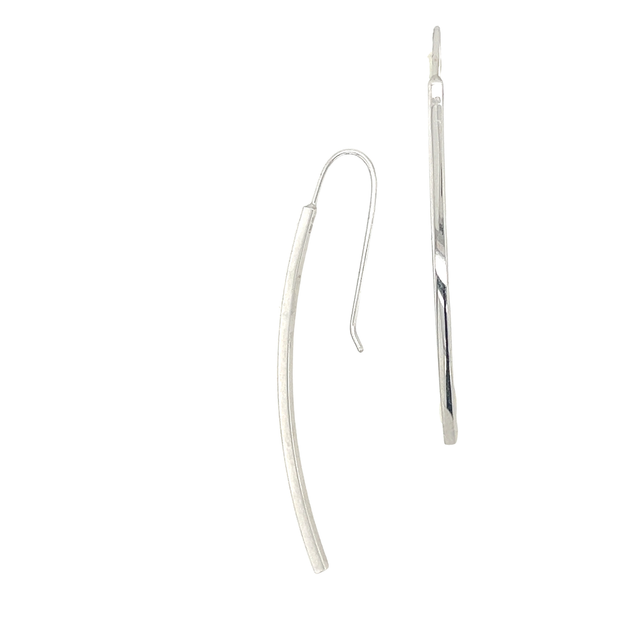 14k White Gold Threader Earrings