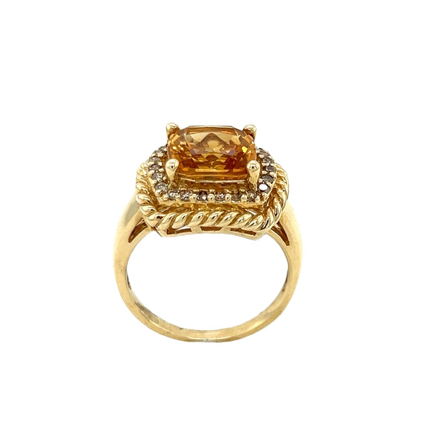 14k Yellow Gold Citrine Ring