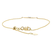 14k Yellow Gold Diamond and Blue Sapphire Evil Eye Bracelet