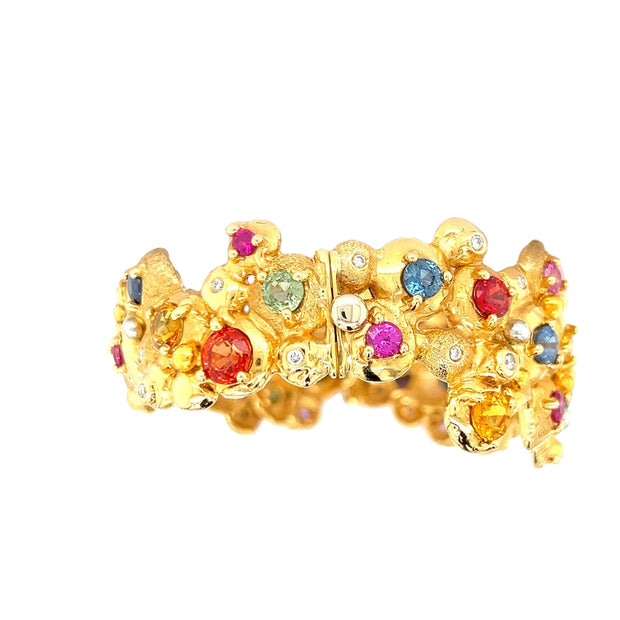 Gordon Aatlo 18K Mixed Sapphire Freeform Bracelet