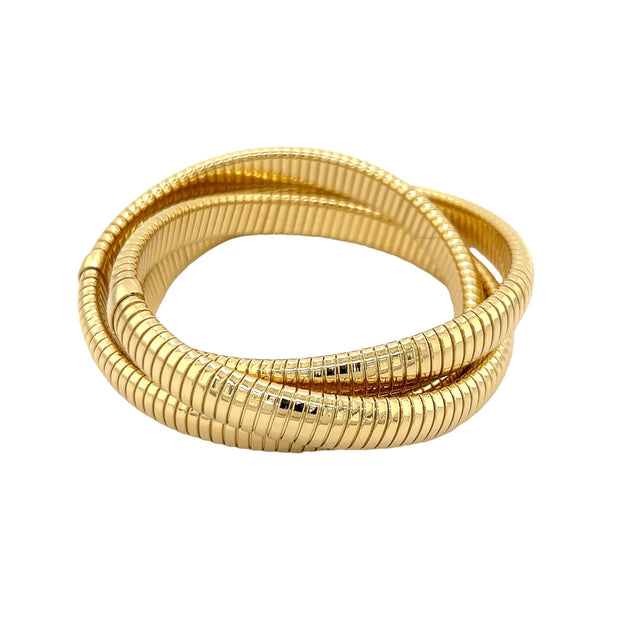 18k Yellow Gold Stretch Slip-on Bracelet