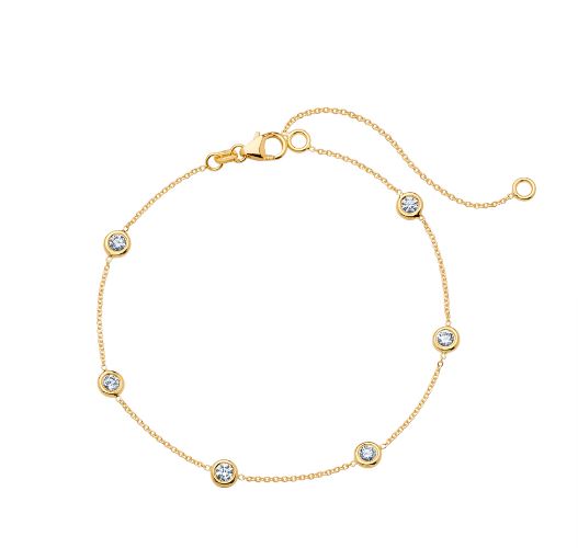 18k Diamond Chain Station Bracelet