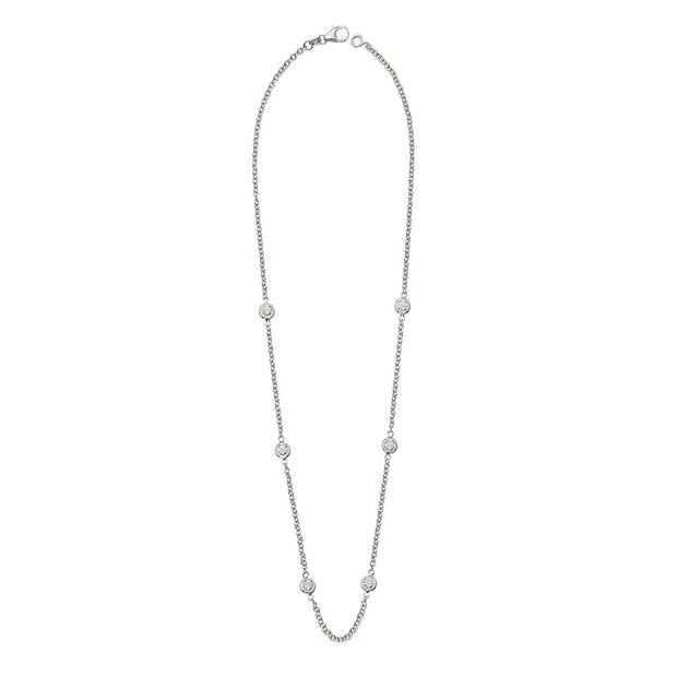 18k White Gold .75 CT Diamond Necklace