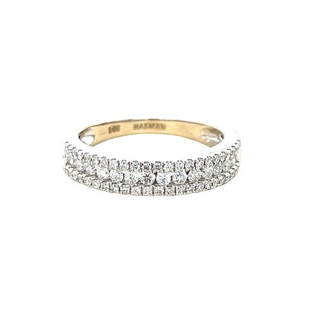 18k White Gold Diamond Wedding Band