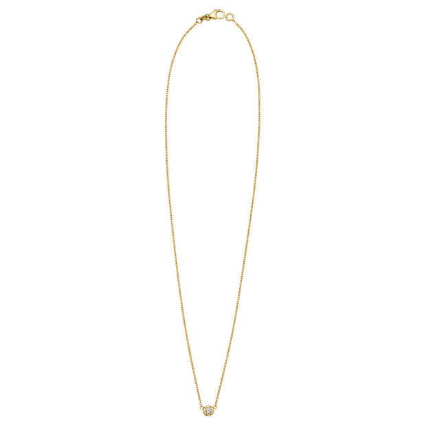 18k Yellow Gold 0.15 CT Diamond Necklace