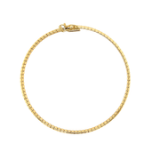 18k Yellow Gold 6mm Domed Omega Bracelet