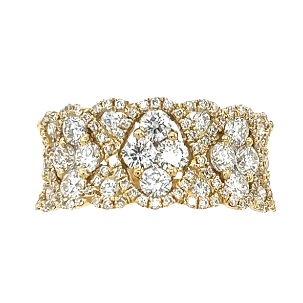 18k Yellow Gold Diamond Band Ring