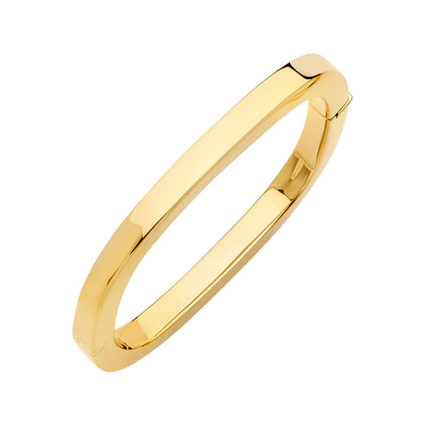 18k Yellow Gold Square Bangle