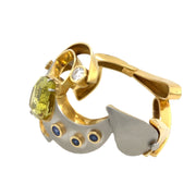 Gordon Aatlo Legacy Collection 18k and Platinum Lemon Citrine, Sapphire and Diamond Bracelet