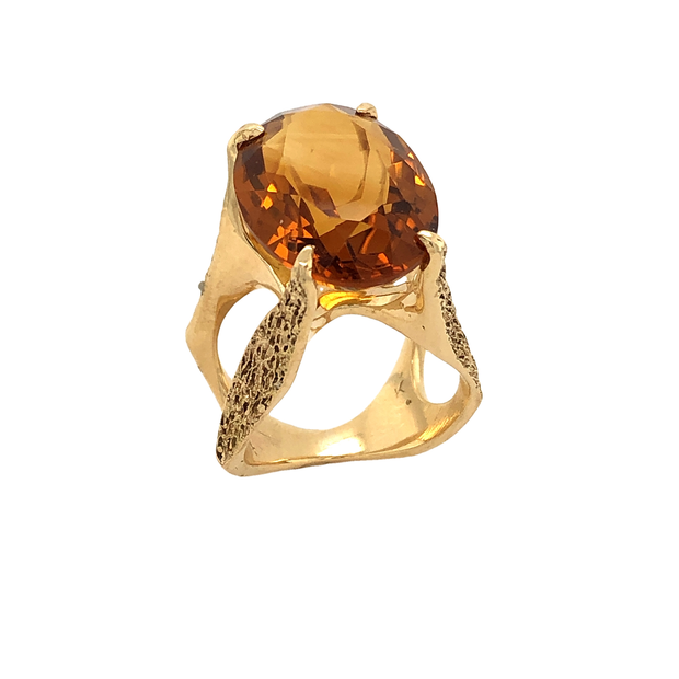 Gordon Aatlo Legacy Collection:18K Yellow Gold Madiera Citrine Ring