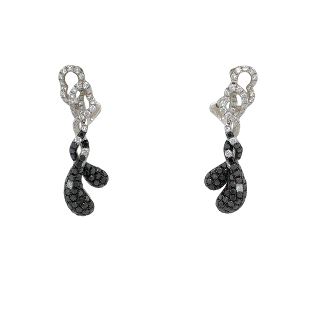 Black and White Designer Diamond Earrings