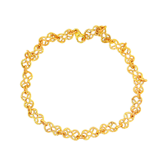 Ornate 14k Yellow Gold Choker Necklace
