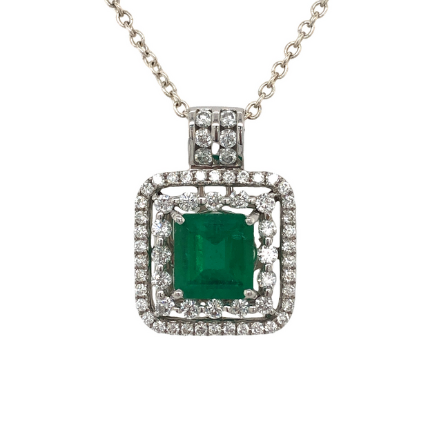 Natural Colombian Emerald Necklace