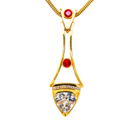 Gordon Aatlo Legacy Collection: 18K Sapphire and Ruby Pendant