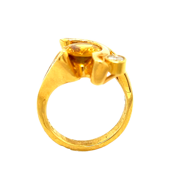 Gordon Aatlo Legacy Collection: Yellow Sapphire and Diamond Ring