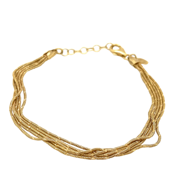 Peter Storm 5-Strand Gold Plated Luster Bracelet