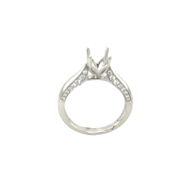 14k White Gold, Diamond Semi-Mount Engagement Ring