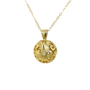 Sterling Silver and 18K Vermeil Ana Necklace with Natural Diamond