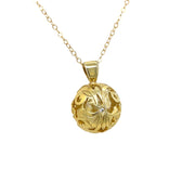 Sterling Silver and 18K Vermeil Ana Necklace with Natural Diamond