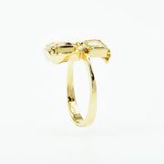 Michael Baksa 14k Imperial Topaz, Emerald and Yellow Sapphire Ring