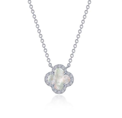 Lafonn Mother of Pearl clover Necklace