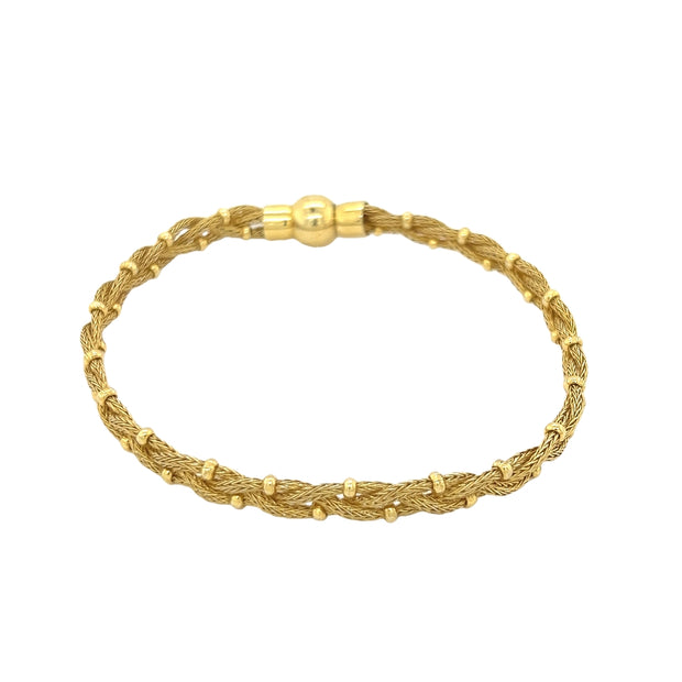 Peter Storm Braided Gold Plated Sterling Silver Bracelet