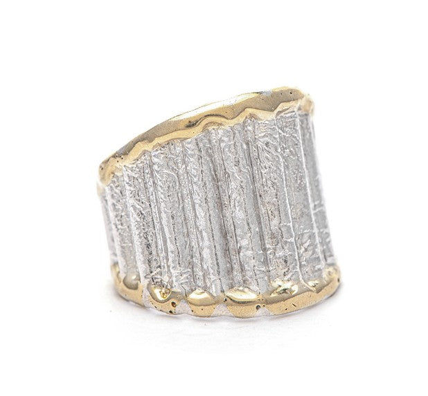 14K Fusion Corrugated Wavy Taper