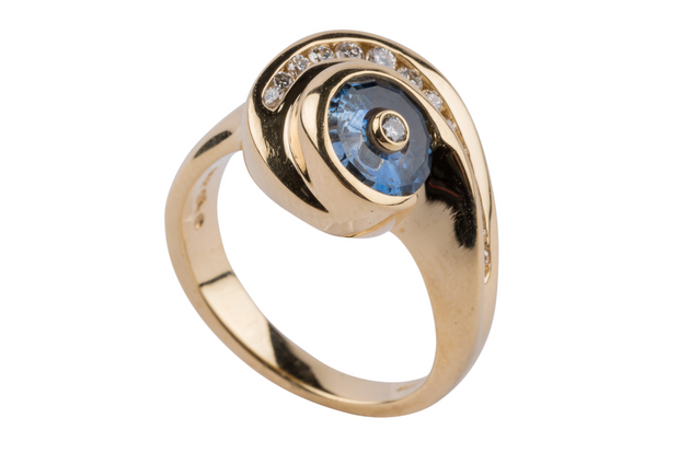 Gordon Aatlo Legacy Collection - Aatlo/Lehrer Blue Sapphire and Diamond Ring