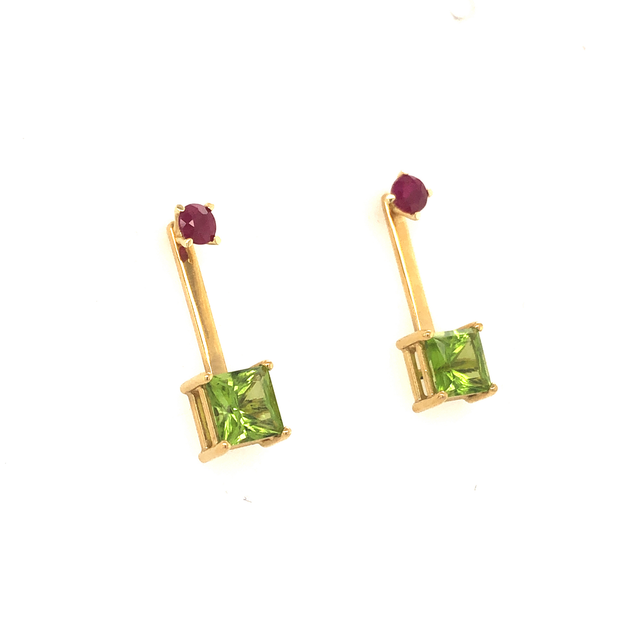 Custom Peridot Earring Jackets