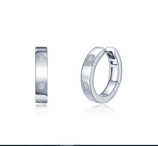 Invisible Set Huggie Hoop Earrings