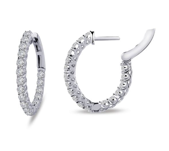 Lafonn 16mm x 20mm Oval Hoop Earrings