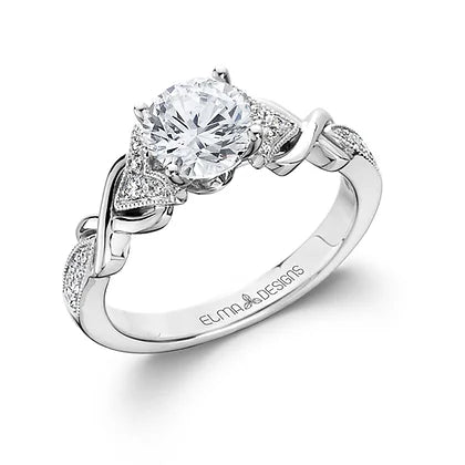 ELMA Designs 18k White Gold and Diamond Engagement Ring