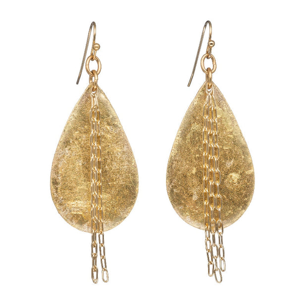 Evocateur Delia in Chains Medium Teardrop Earrings