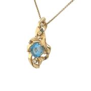 Glenn Lehrer Torus Ring Blue Topaz Pendant