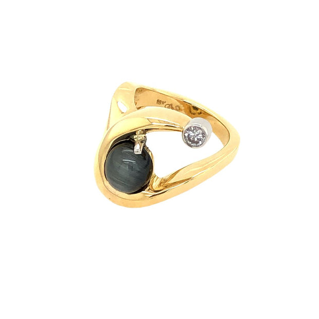 Gordon Aatlo Legacy Collection 18k Yellow Gold, Cat's Eye Chrysoberyl Ring