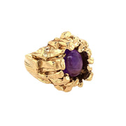 Gordon Aatlo Legacy Collection; 14K Amethyst Cabochon Ringg