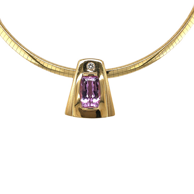 Gordon Aatlo Legacy Collection: 14k Purple Topaz Pendant Enhancer and Collar